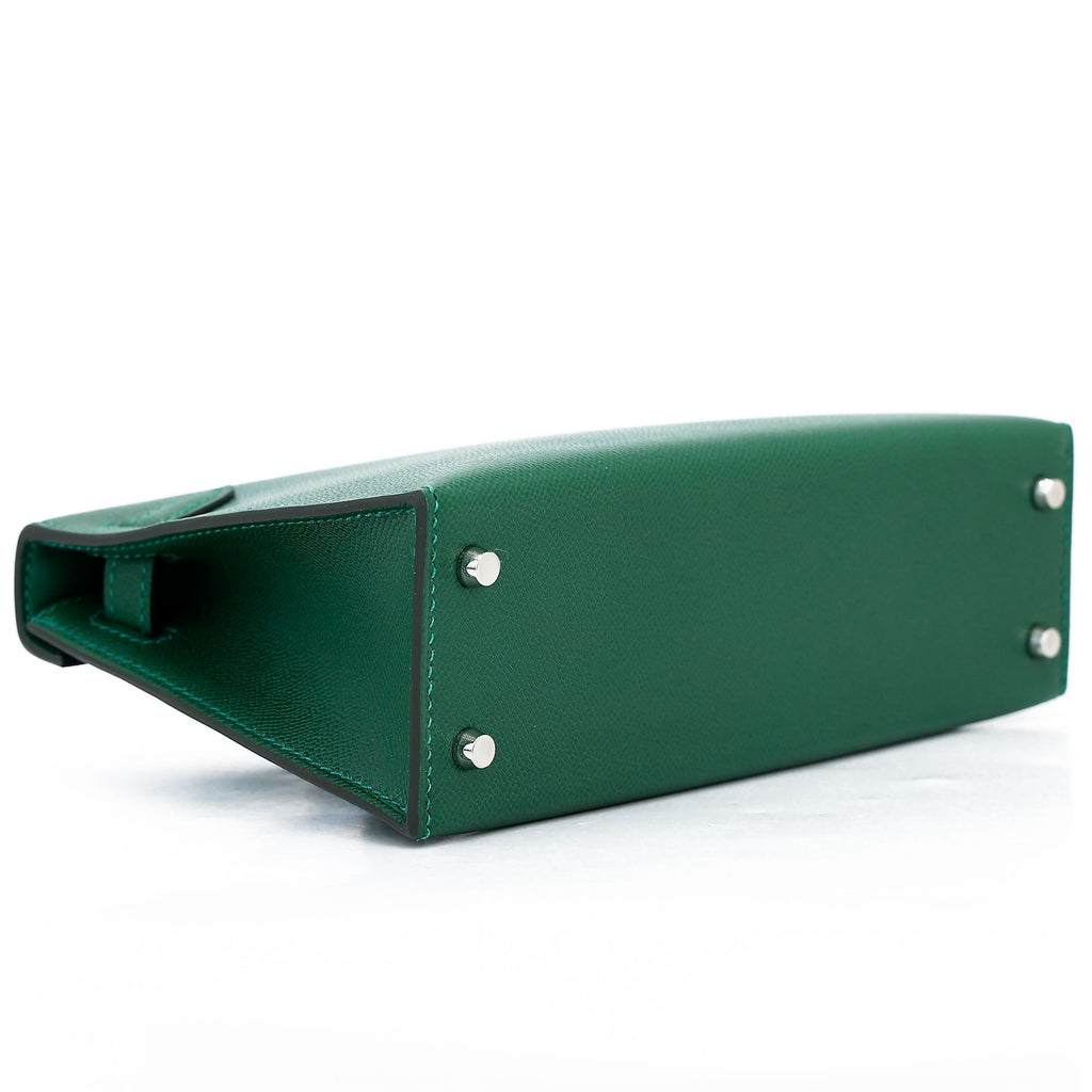 HERMÈS Mini Kelly II Vert Moyen (65) Madame Palladium hardware W (2024)