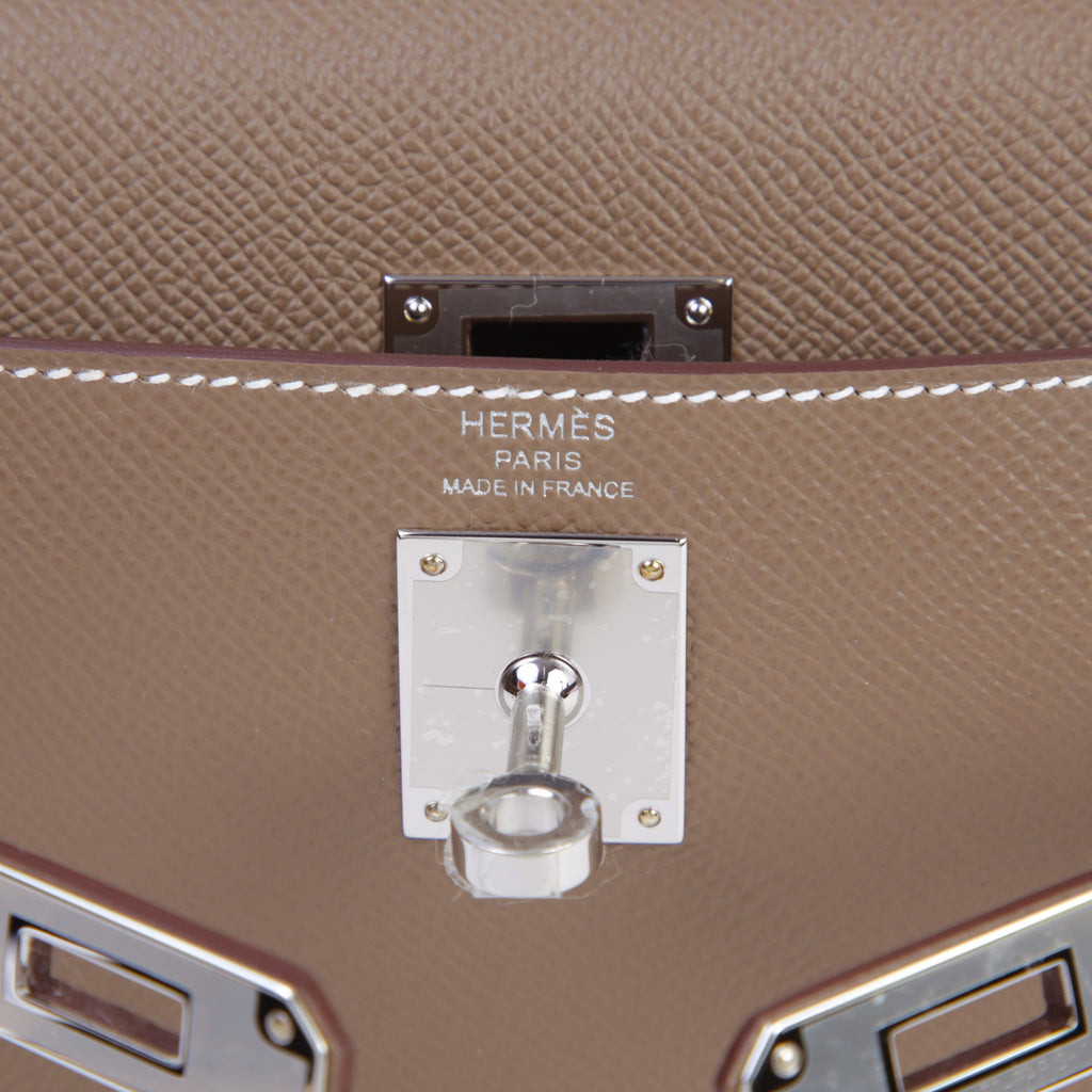 HERMÈS Kelly Elan Etoupe (18) Epsom Palladium hardware K (2025)