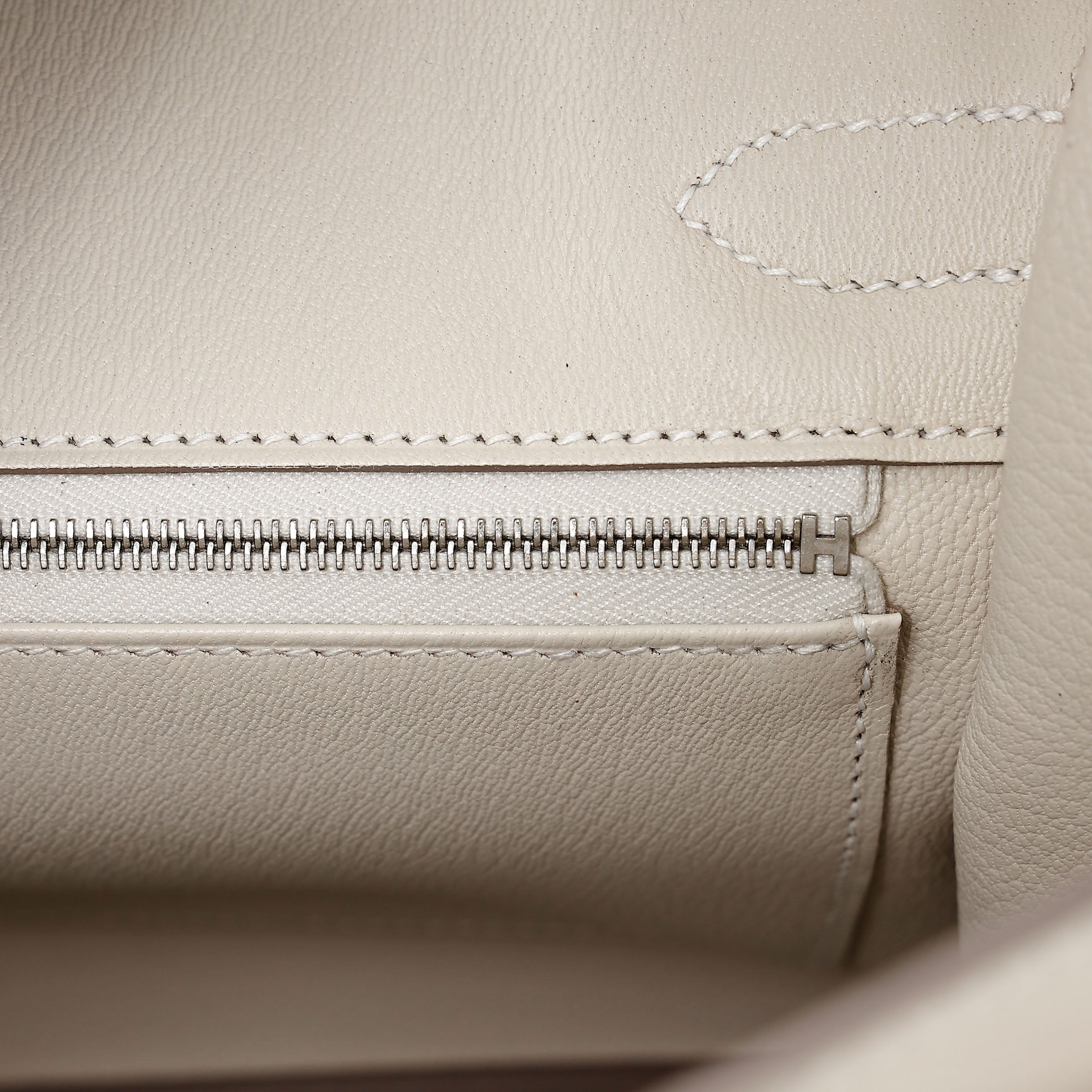 HERMÈS Birkin 30 Craie (10) Epsom Palladium hardware K (2025)