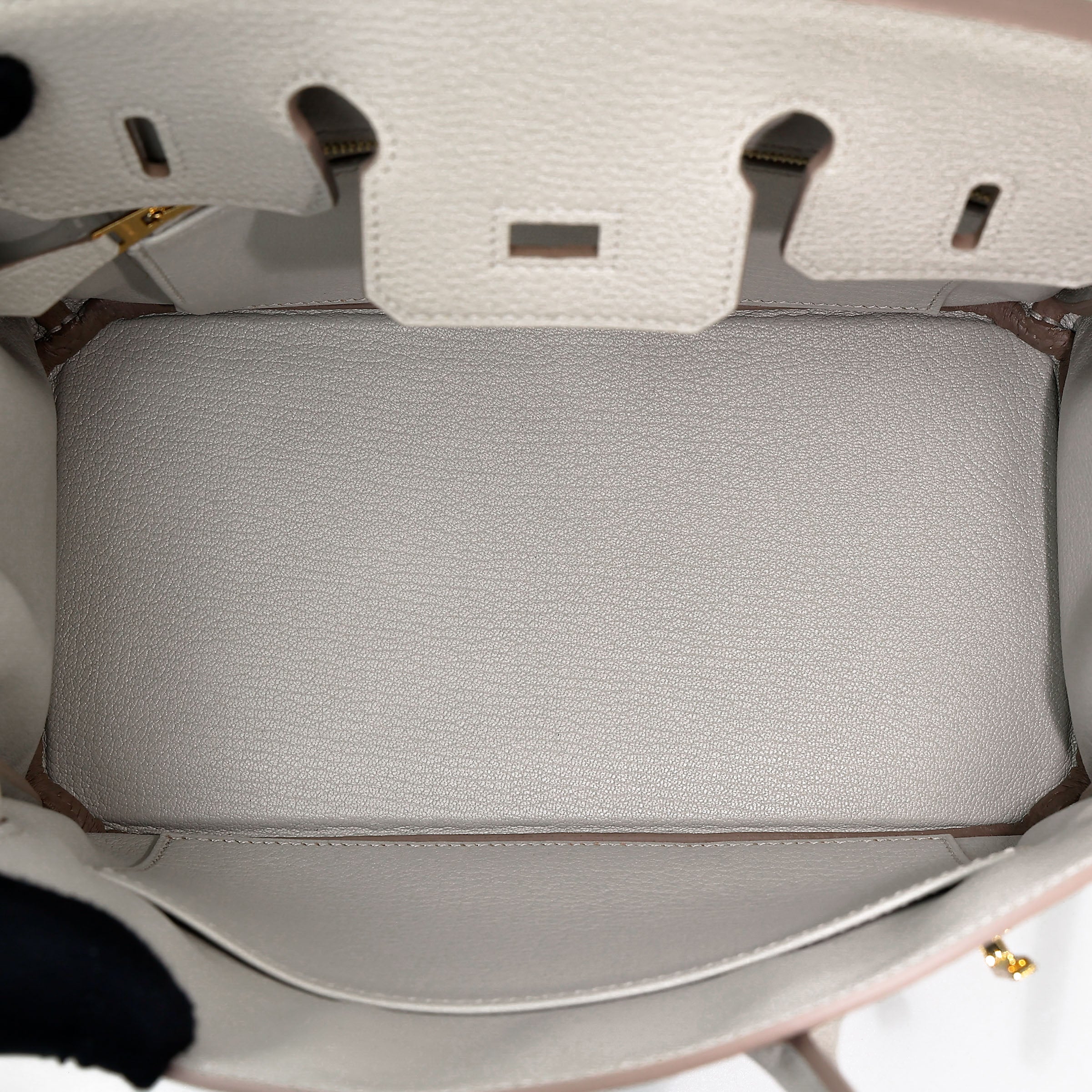 HERMÈS Birkin 25 Gris Perle (80) Togo Gold hardware W (2024)