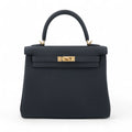 HERMÈS Kelly 25 Noir (89) Togo Gold hardware K (2025)