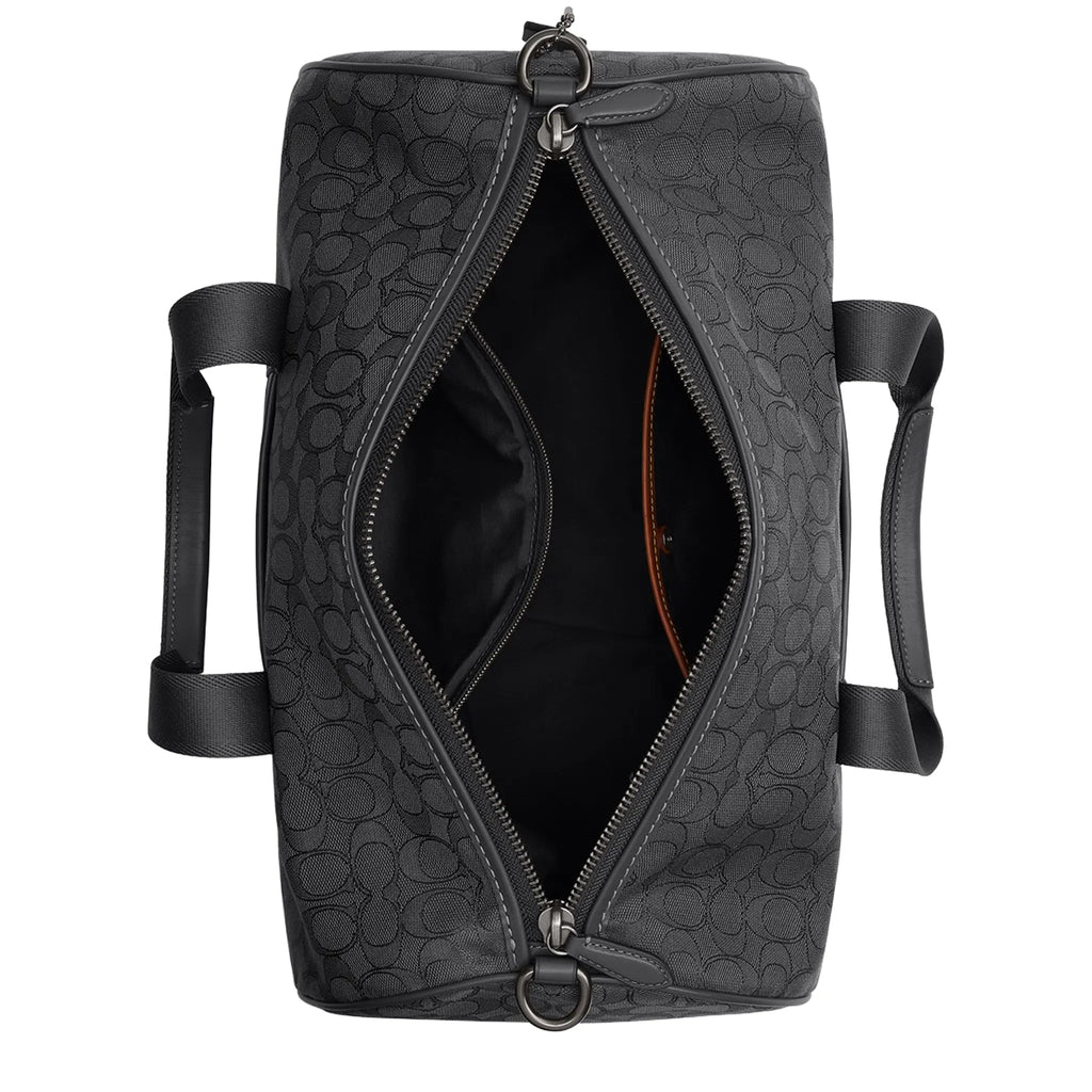 Coach Theo Duffle Signature Jacquard Black Bag