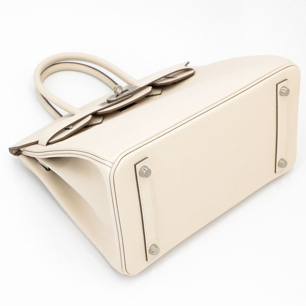 HERMÈS Birkin 30 Craie (10) Epsom Palladium hardware K (2025)