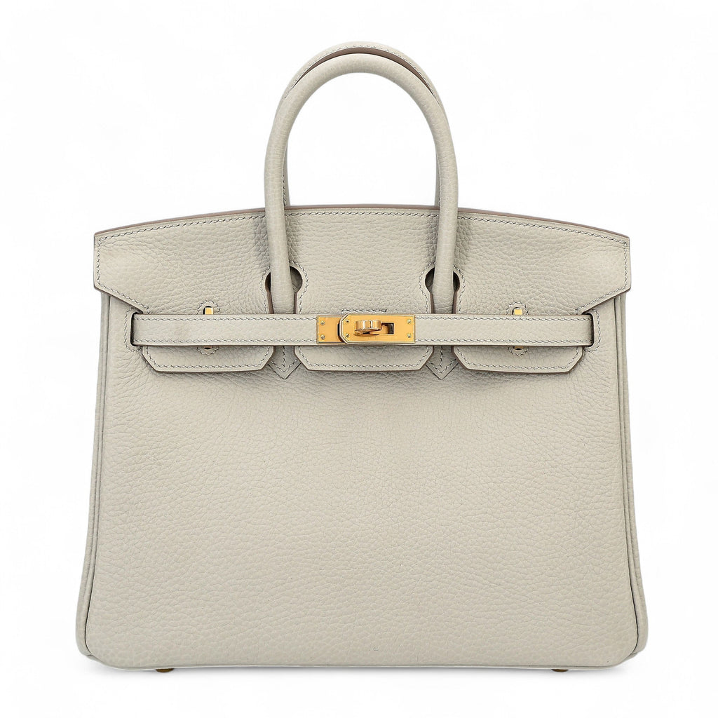 HERMÈS Birkin 25 Gris Perle (80) Togo Gold hardware W (2024)