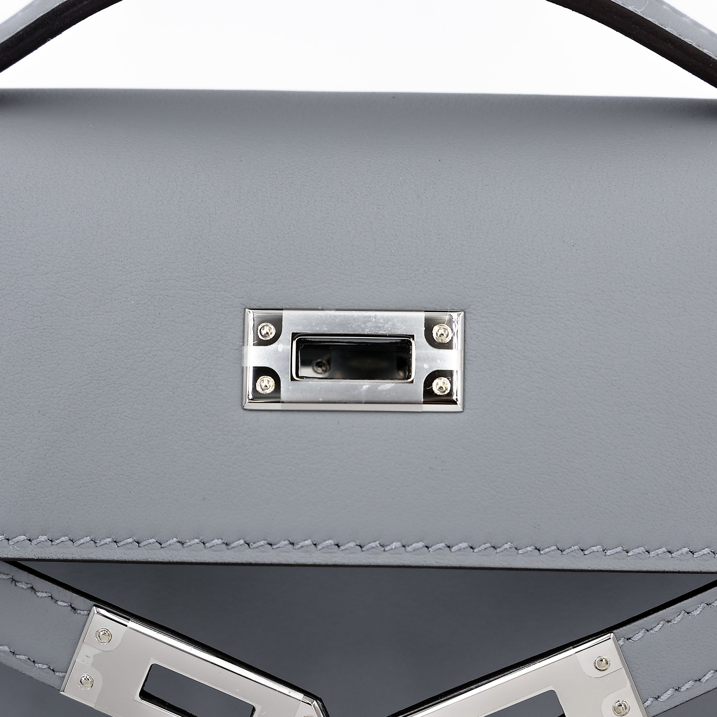 HERMÈS Kelly Pochette Gris Pantin (P0) Swift Palladium hardware K (2025)