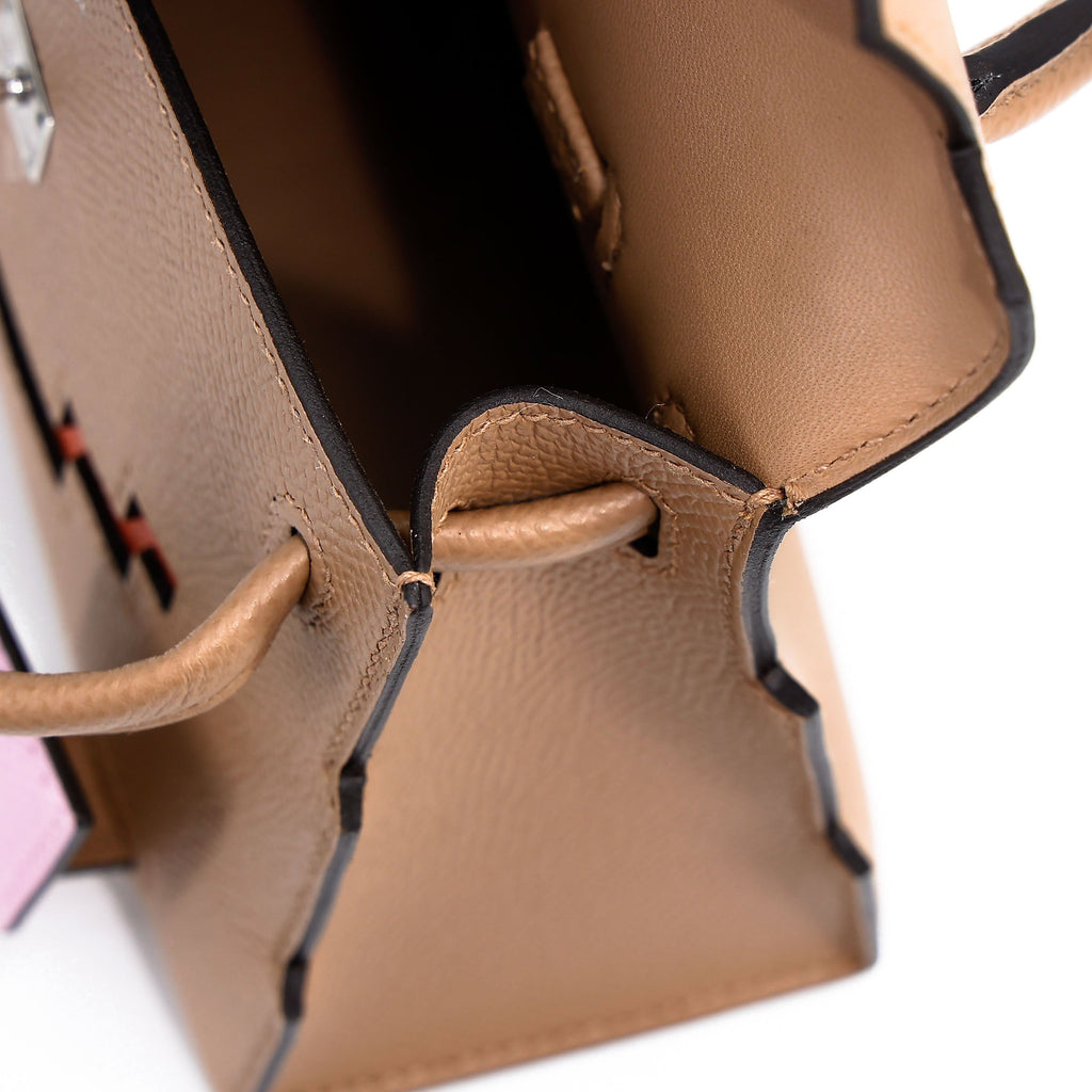 HERMÈS Limited Edition Kelly Doll Picto Chai (0M) Mauve Sylvestre (X9) Celeste (7N) Terre Battue (R1) Epsom Palladium hardware B (2023)