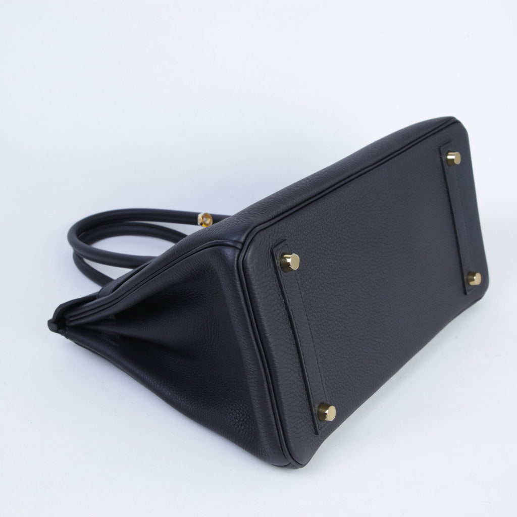 HERMÈS Birkin 30 Noir (89) Togo Gold hardware K (2025)