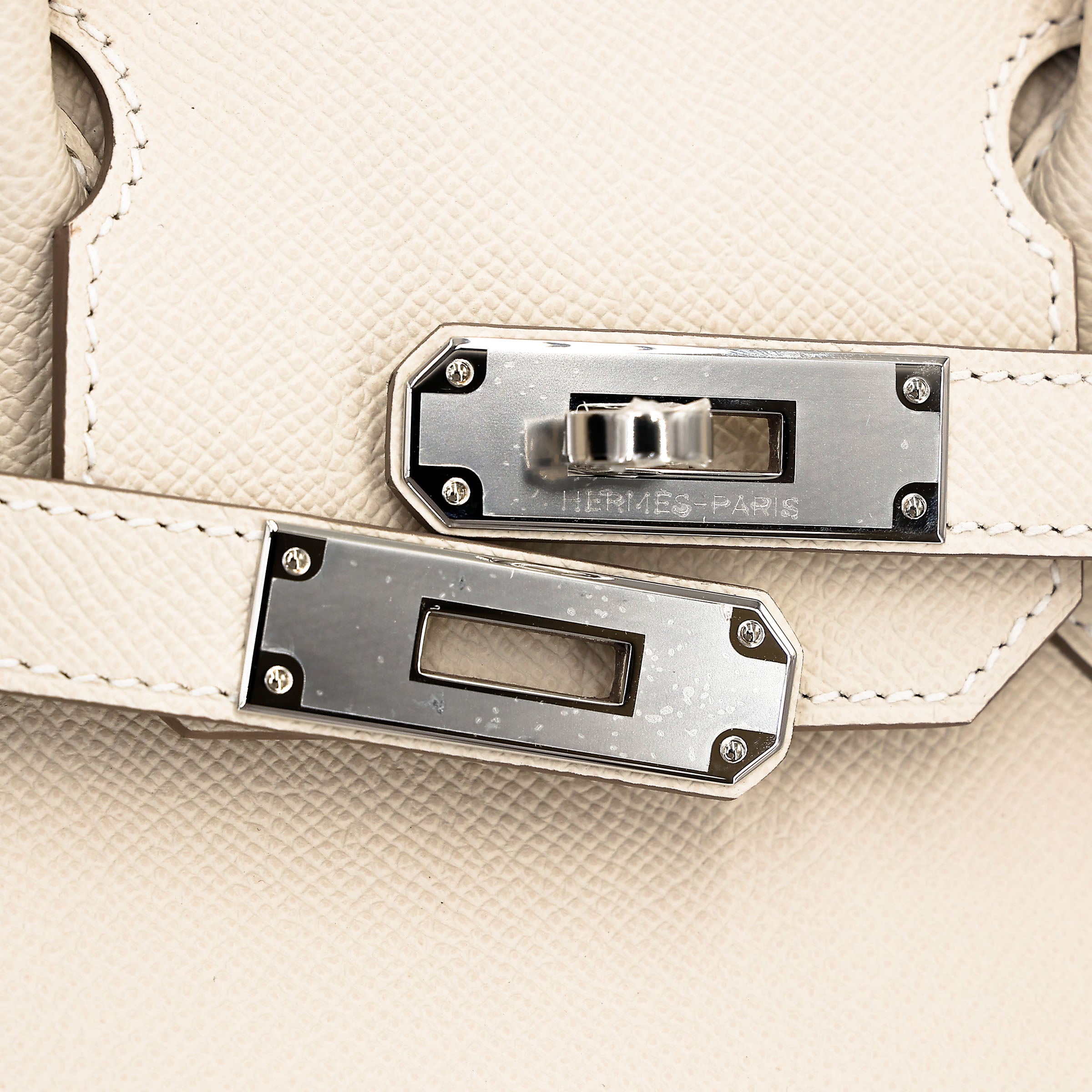 HERMÈS Birkin 30 Craie (10) Epsom Palladium hardware K (2025)