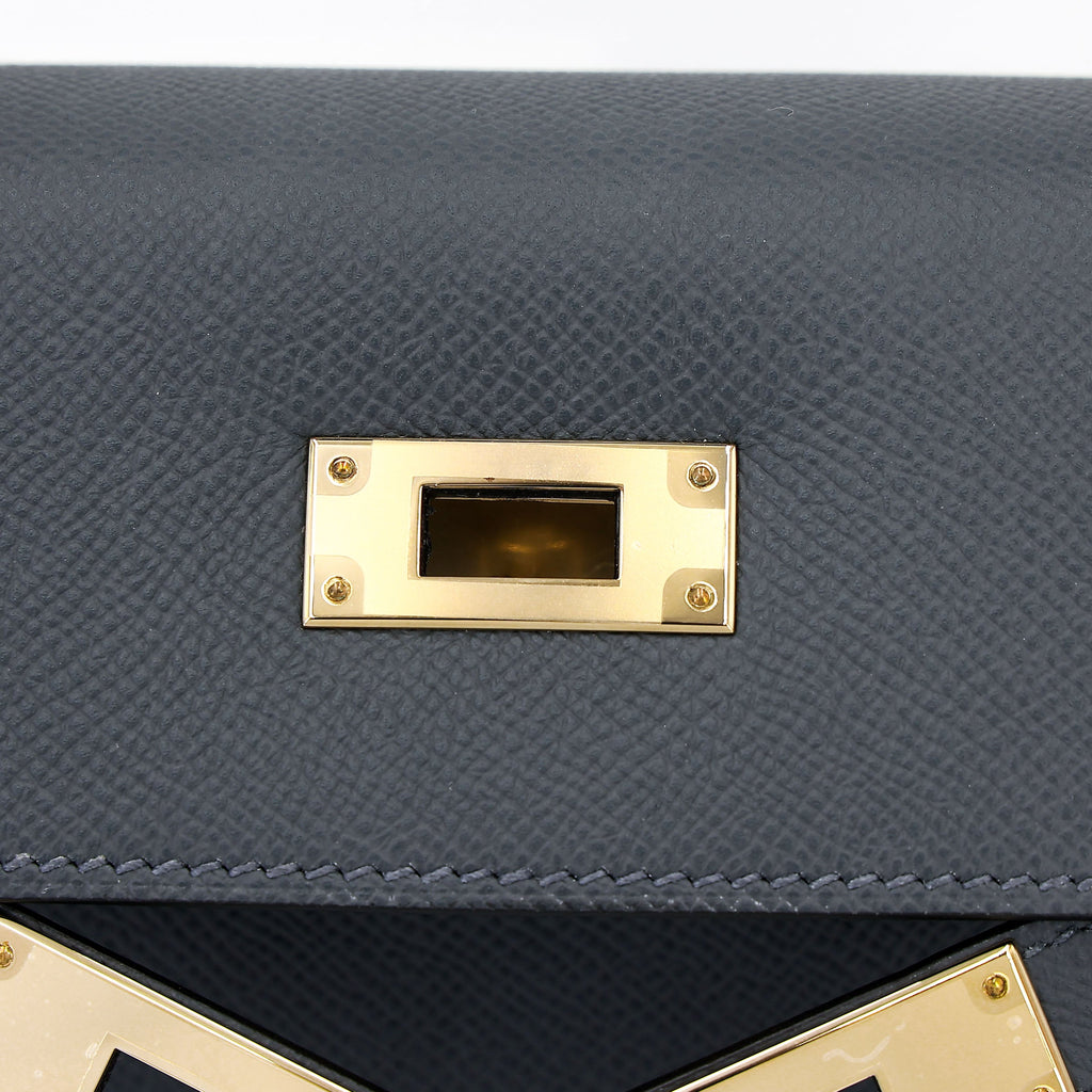 HERMÈS Kelly 28 Sellier Gris misty (H0) Epsom Permabrass hardware W (2024)