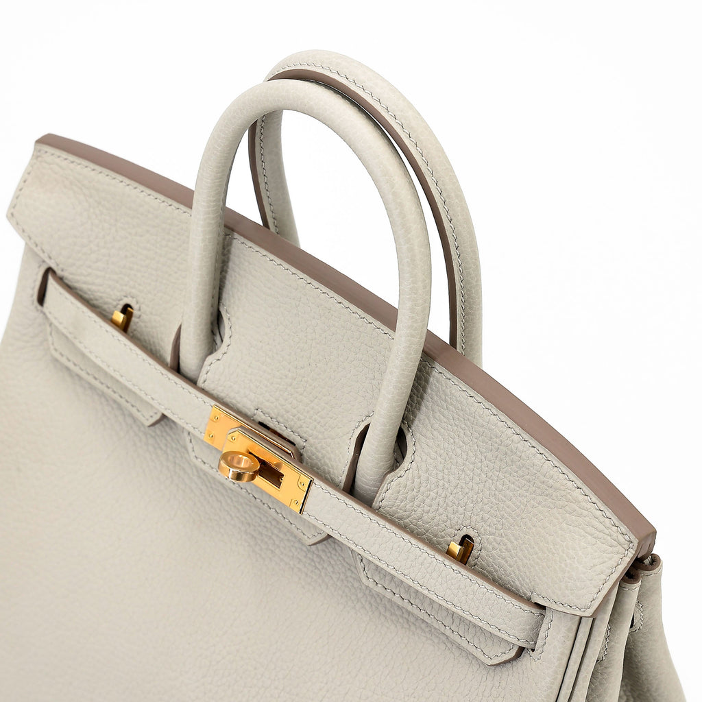 HERMÈS Birkin 25 Gris Perle (80) Togo Gold hardware W (2024)