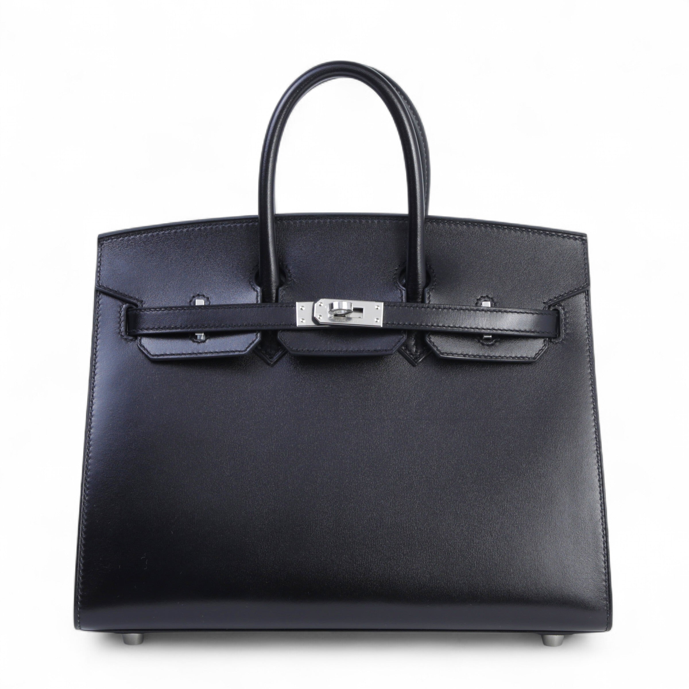 HERMÈS Birkin 25 Black (89) Box-calf Palladium hardware K (2025)