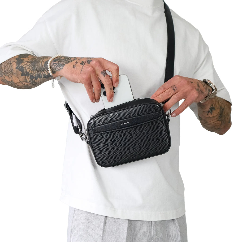 Formes Adapt Ripple Nero Mini Crossbody Bag