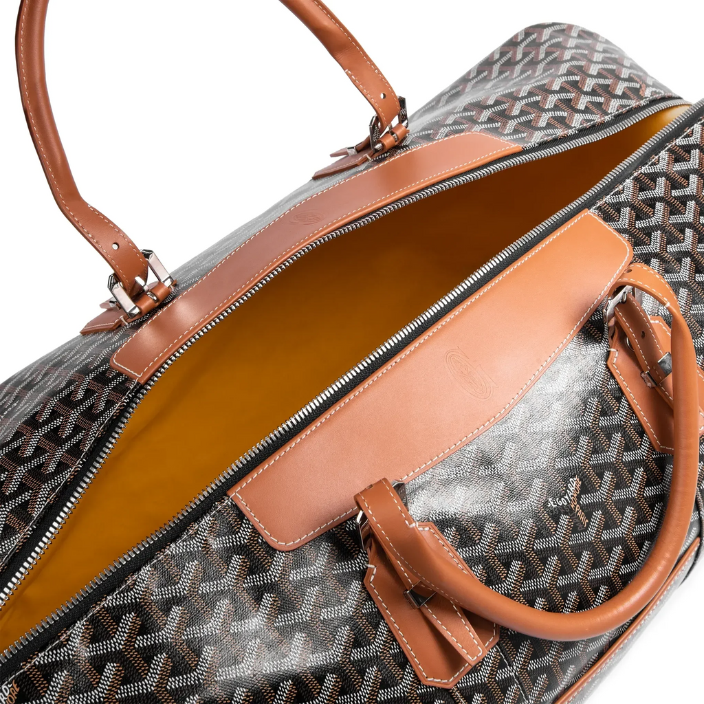 Goyard Bowling 55 Black Tan Bag