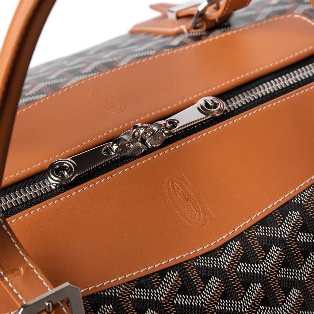 Goyard Bowling 55 Black Tan Bag