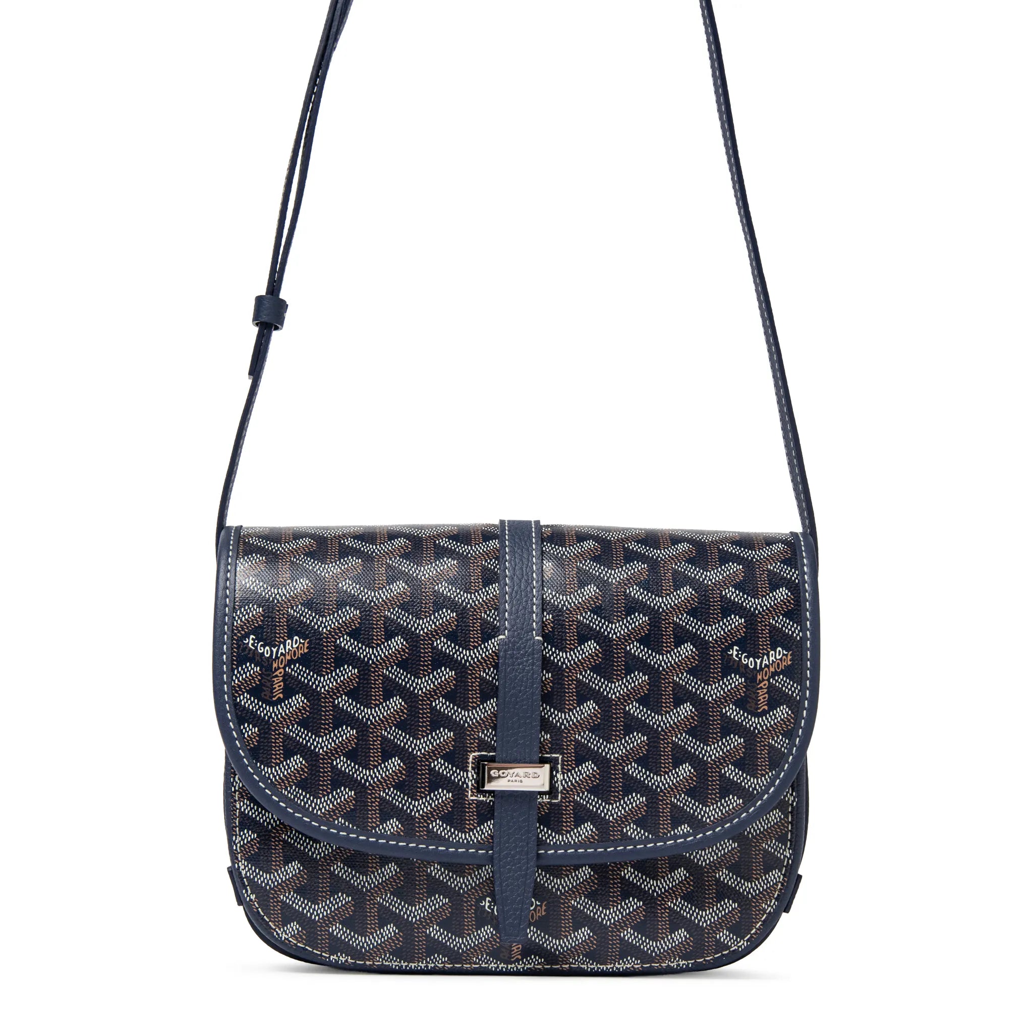 Goyard Goyardine Belvedere II Navy PM Messenger Bag