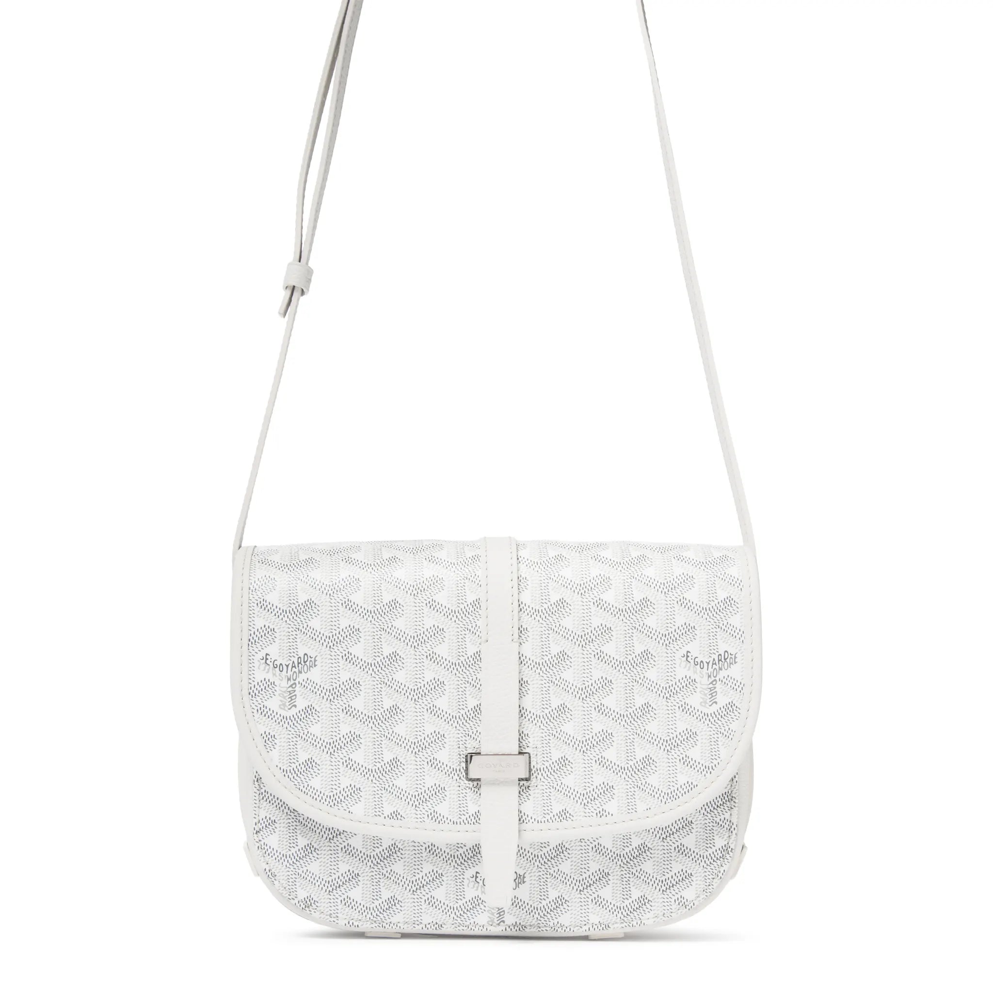 Goyard Goyardine Belvedere II White PM Messenger Bag