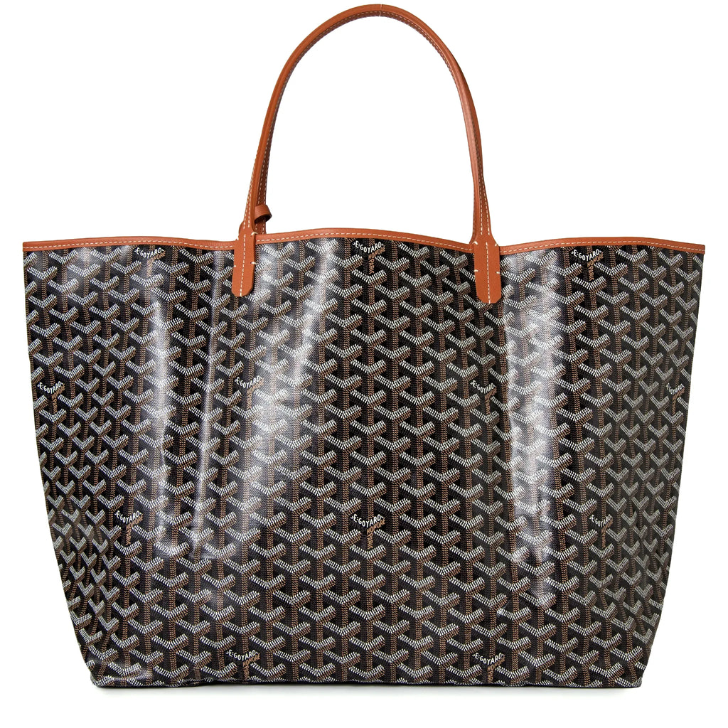 Goyard Saint Louis GM Tote Bag Black Tan