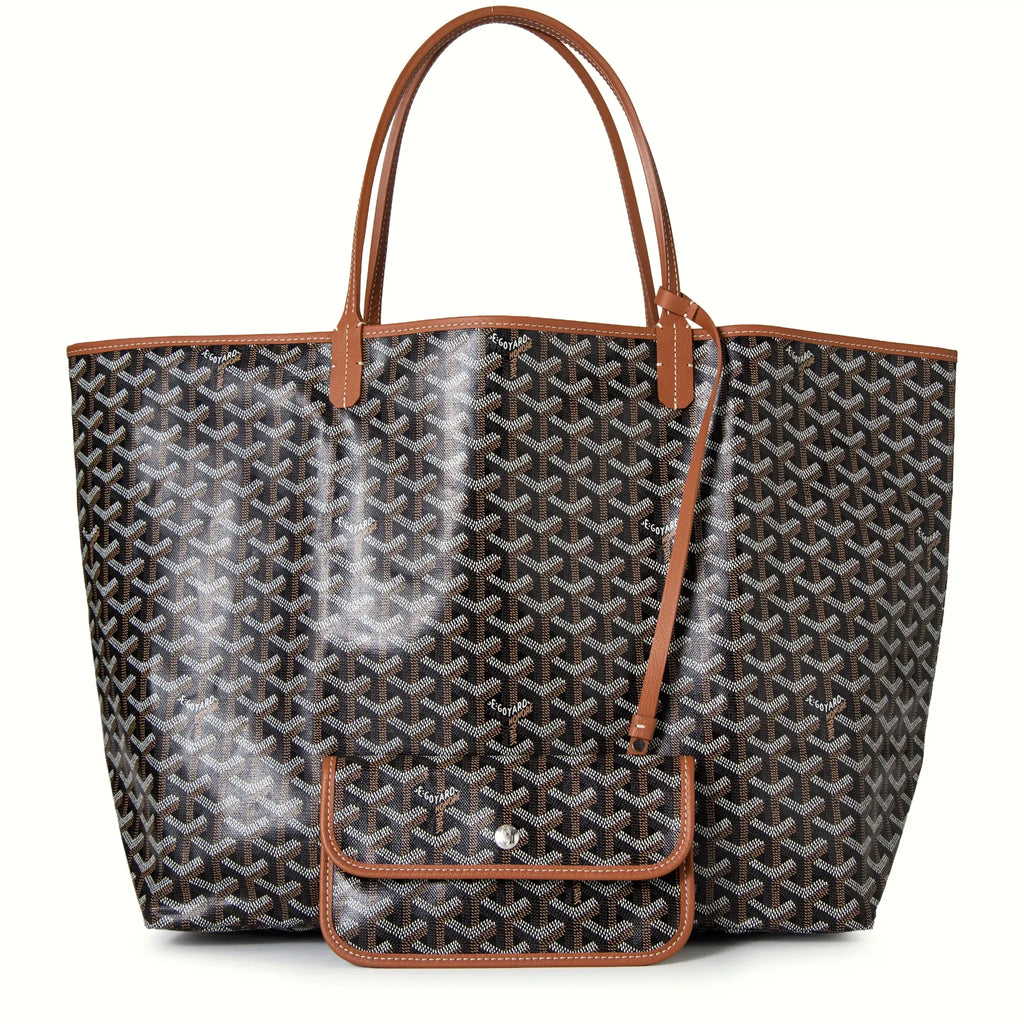 Goyard Saint Louis GM Tote Bag Black Tan