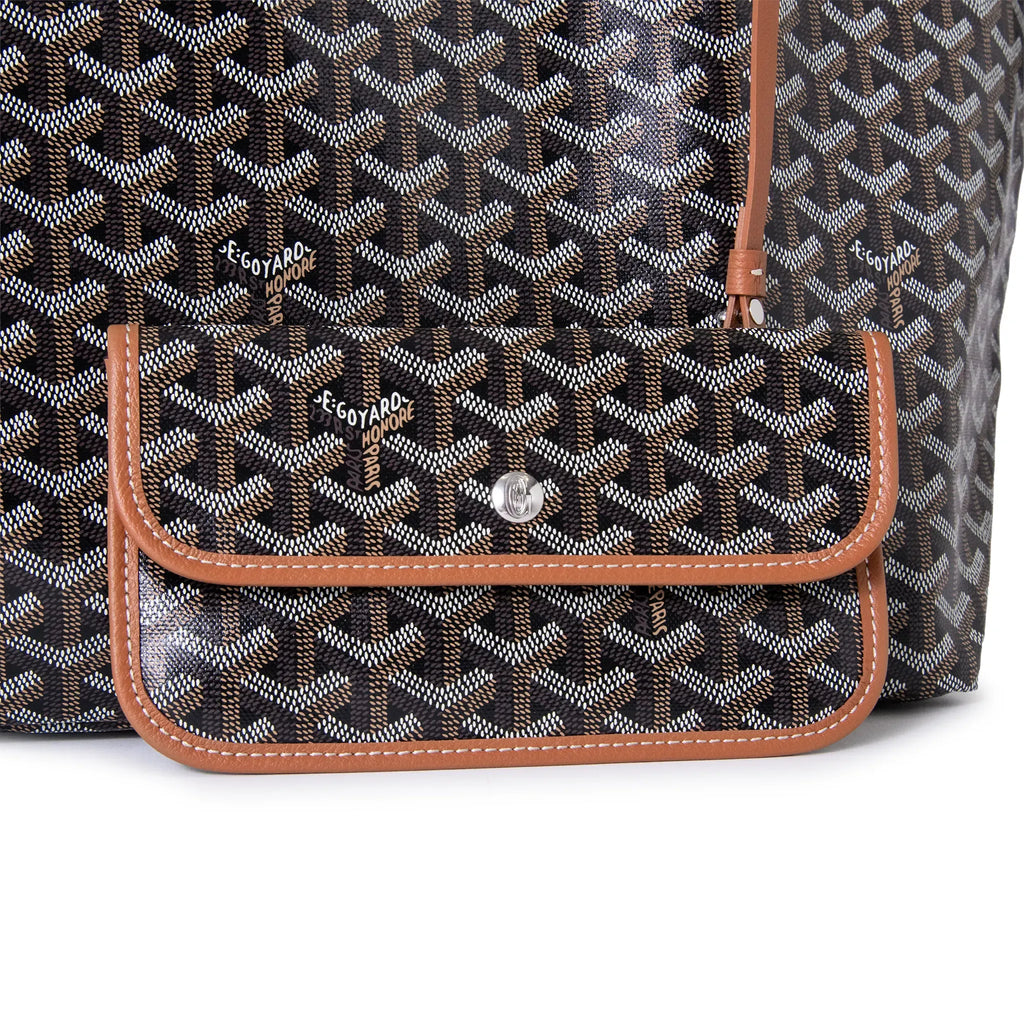 Goyard Saint Louis GM Tote Bag Black Tan