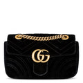Gucci GG Marmont Velvet Black Small Shoulder Bag