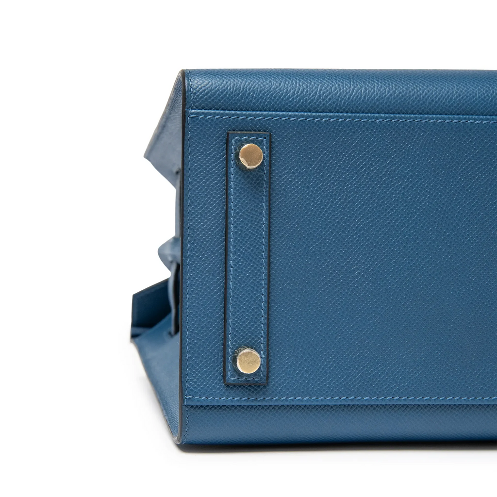 Hermès Paris Sellier Birkin 30 Deep Blue Epsom Leather Gold Hardware