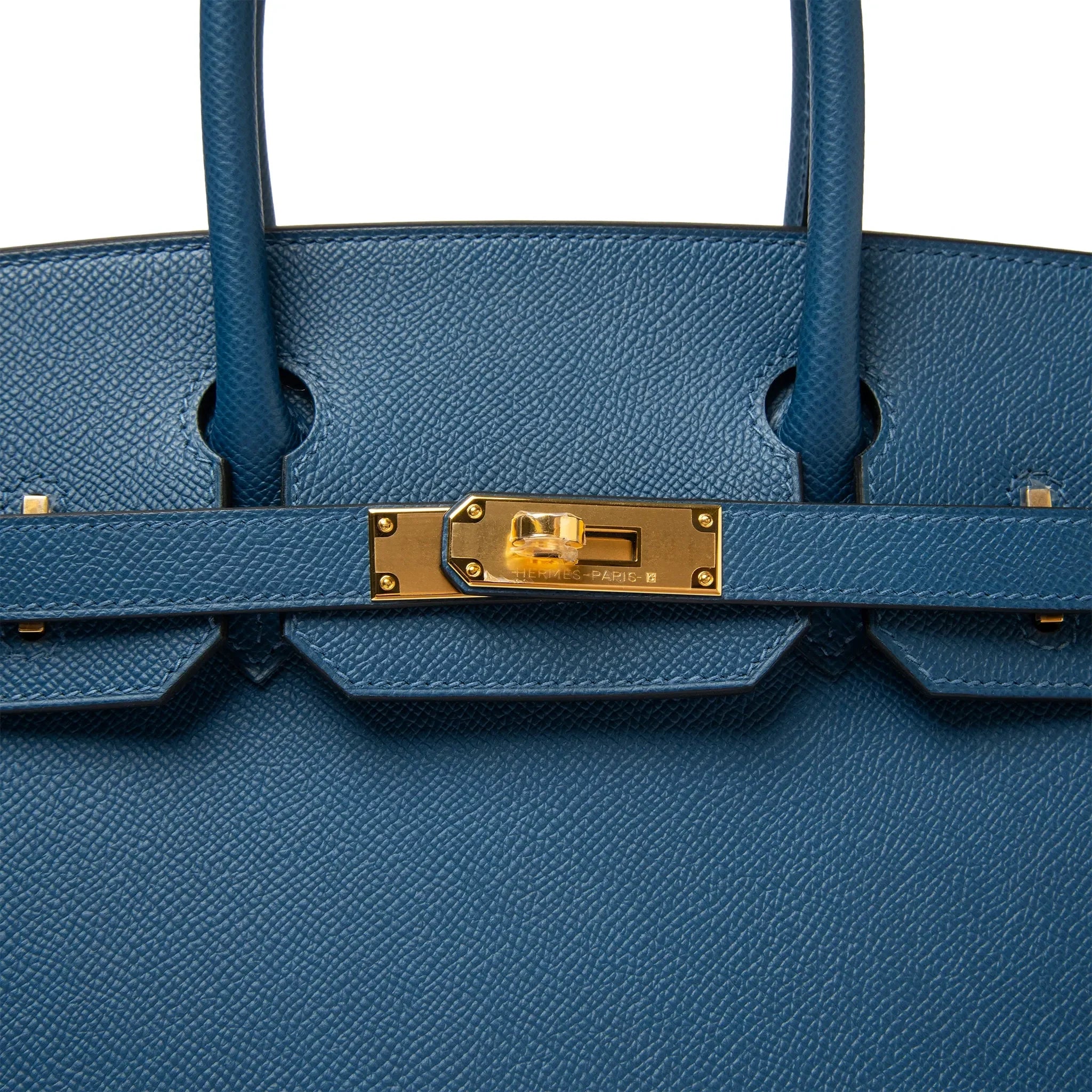 Hermès Paris Sellier Birkin 30 Deep Blue Epsom Leather Gold Hardware