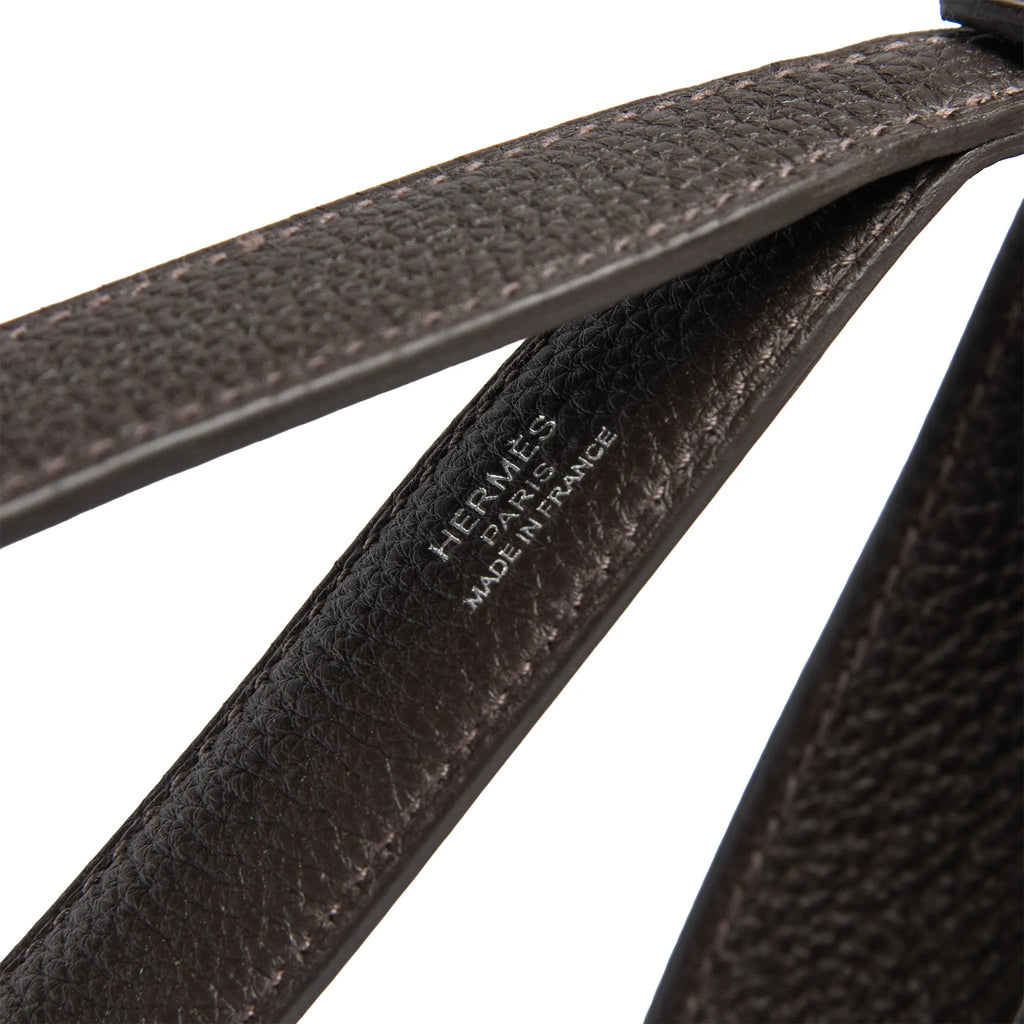 Hermes Kelly Depeches 25 Negonda Calfskin Bai Brun Palladium Hardware