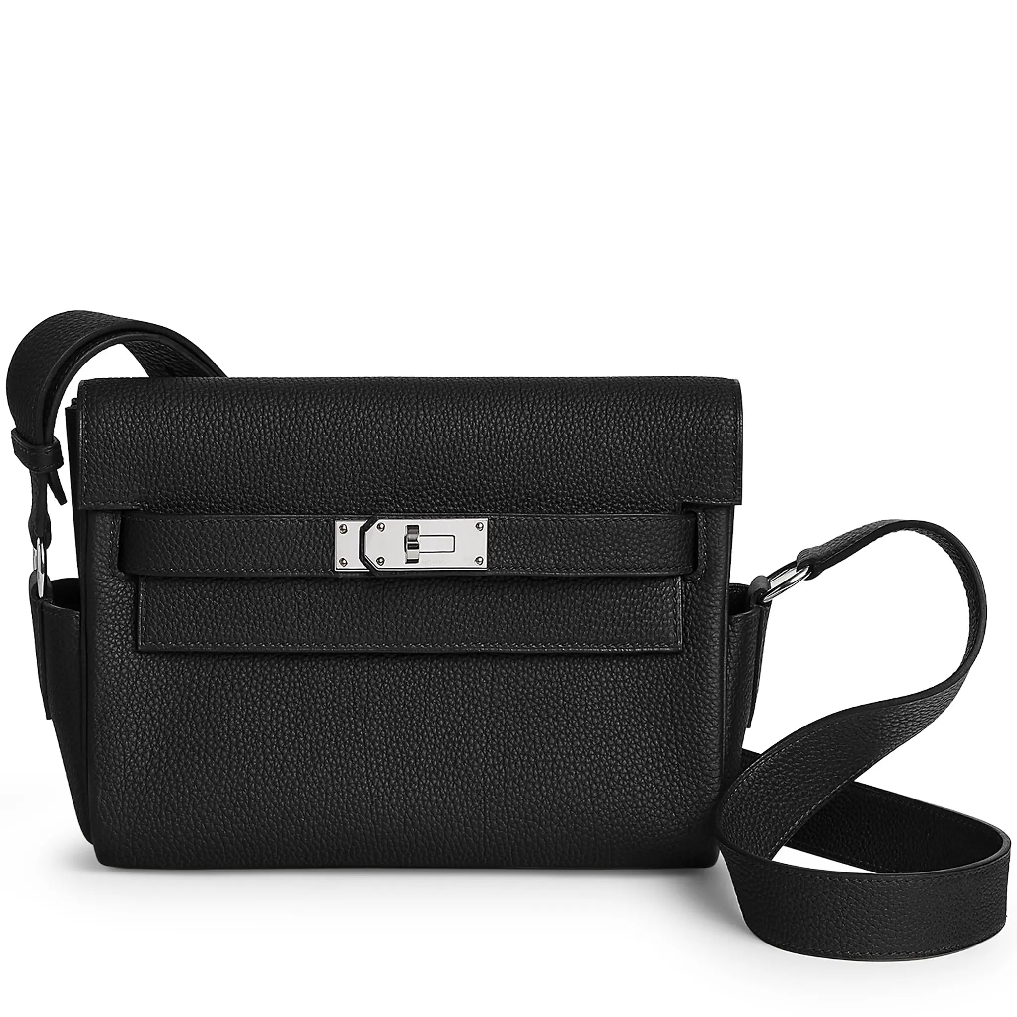 Hermes Kelly Togo Calfskin Palladium Hardware Noir Messenger Bag