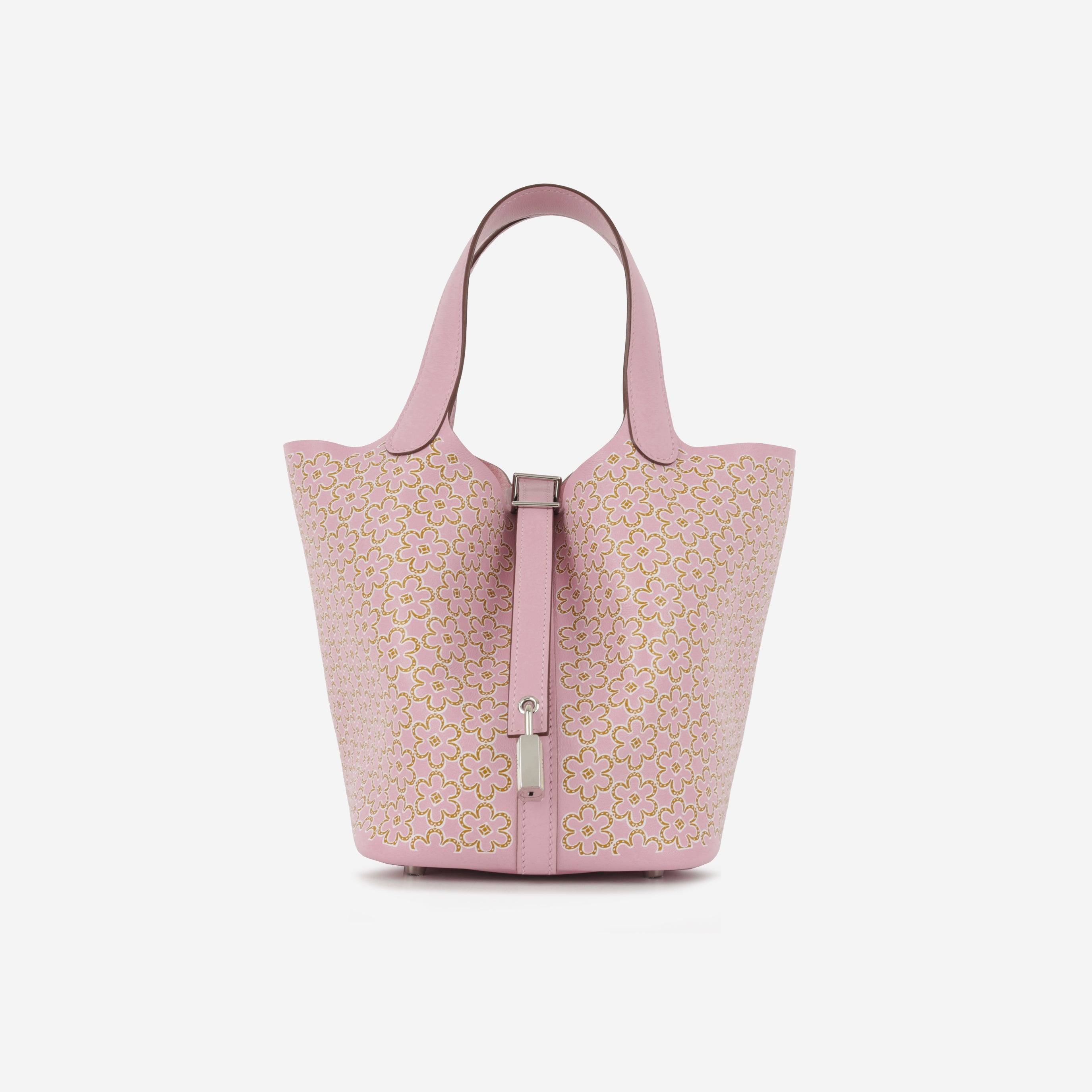 Hermès Picotin 18 "Lucky Daisy" - Mauve Sylvestre / Cuivre / Blanc Swift | Palladium Hardware