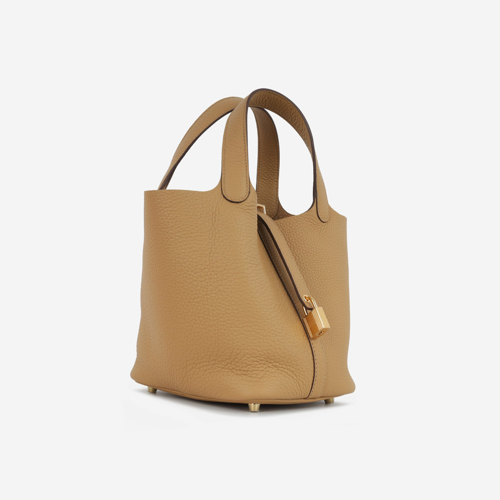 Hermès Picotin 18 - Biscuit Clemence | Gold Hardware