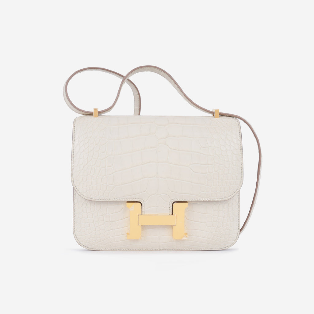 Hermès Constance 18 - Beton Alligator |  Gold Hardware