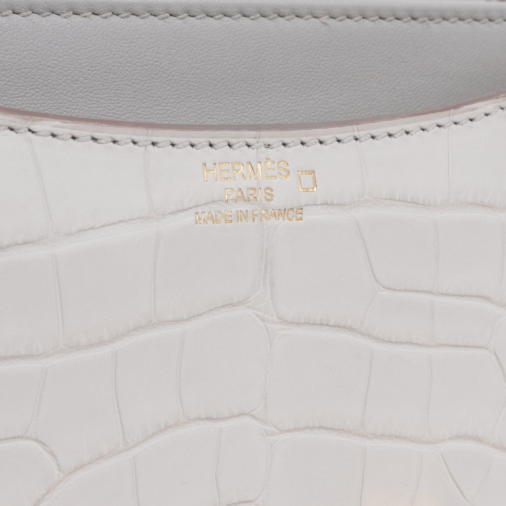 Hermès Constance 18 - Beton Alligator |  Gold Hardware