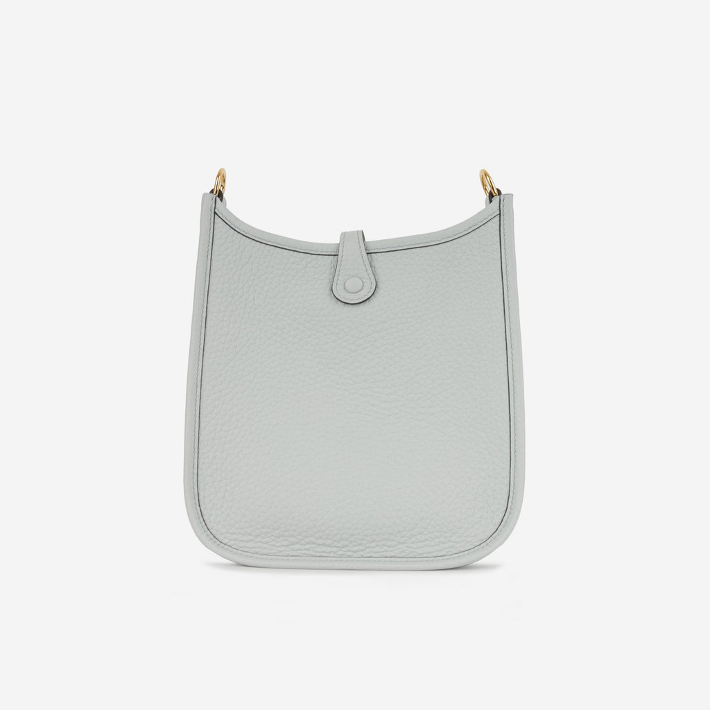 Hermès Evelyne TPM - Blue Pale Clemence / Nata Strap | Gold Hardware