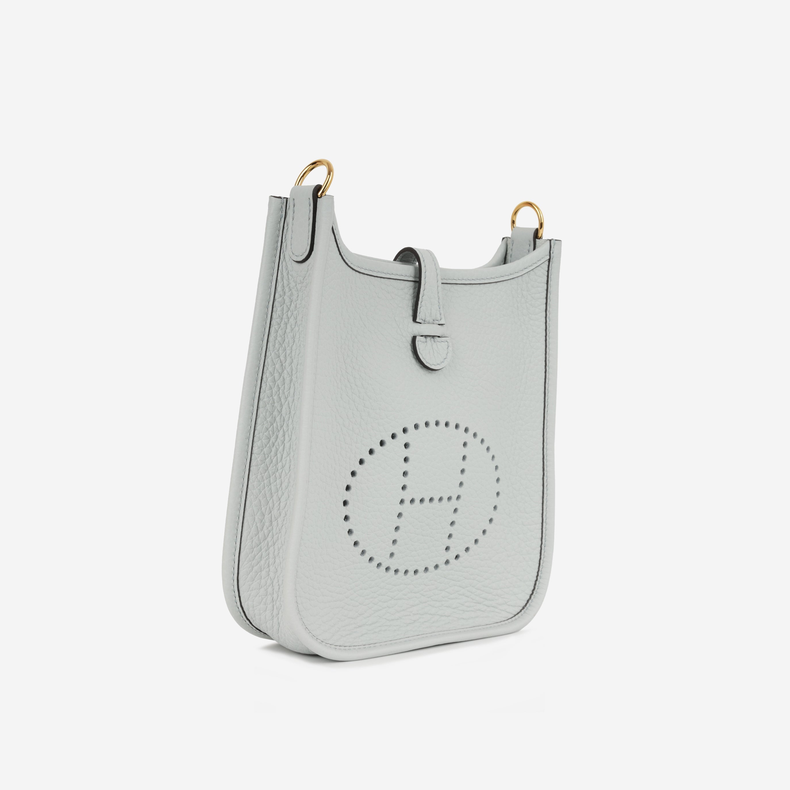 Hermès Evelyne TPM - Blue Pale Clemence / Nata Strap | Gold Hardware