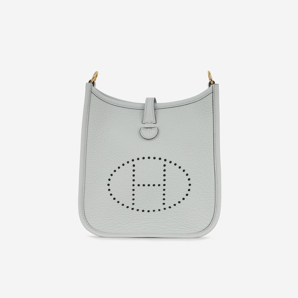 Hermès Evelyne TPM - Blue Pale Clemence / Nata Strap | Gold Hardware