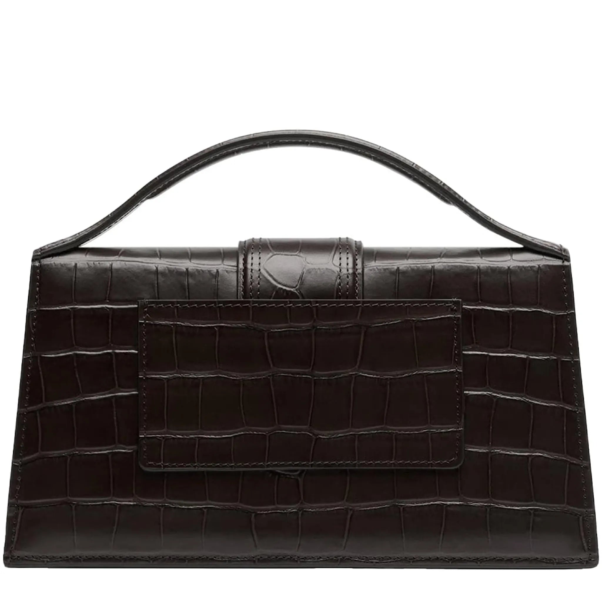 Jacquemus Large Bambino Black Crocodile Crossbody Bag