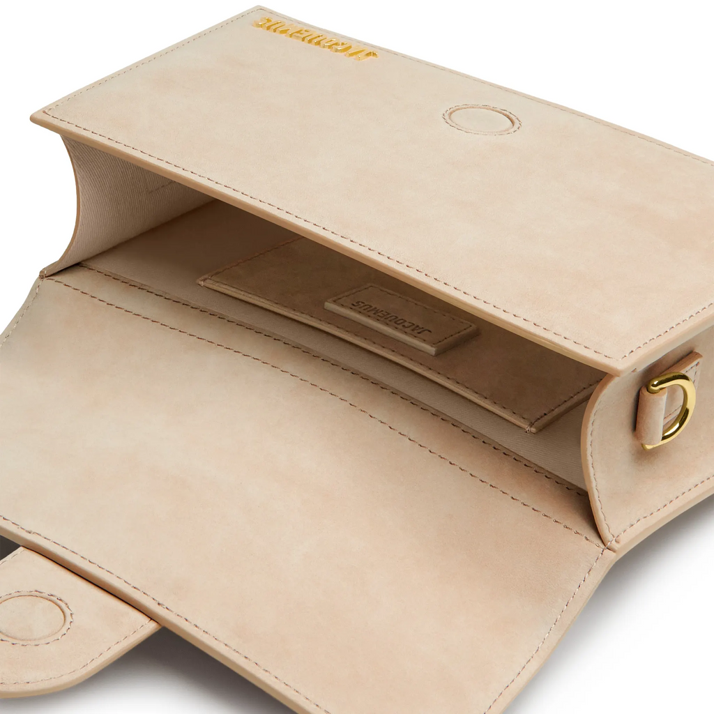 Jacquemus Large Bambino Dark Beige Suede Crossbody Bag