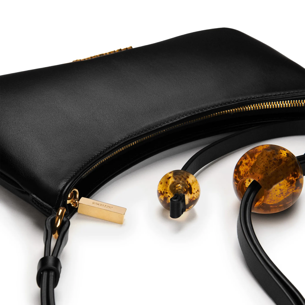 Jacquemus Le Bisou Perle Black Shoulder Bag