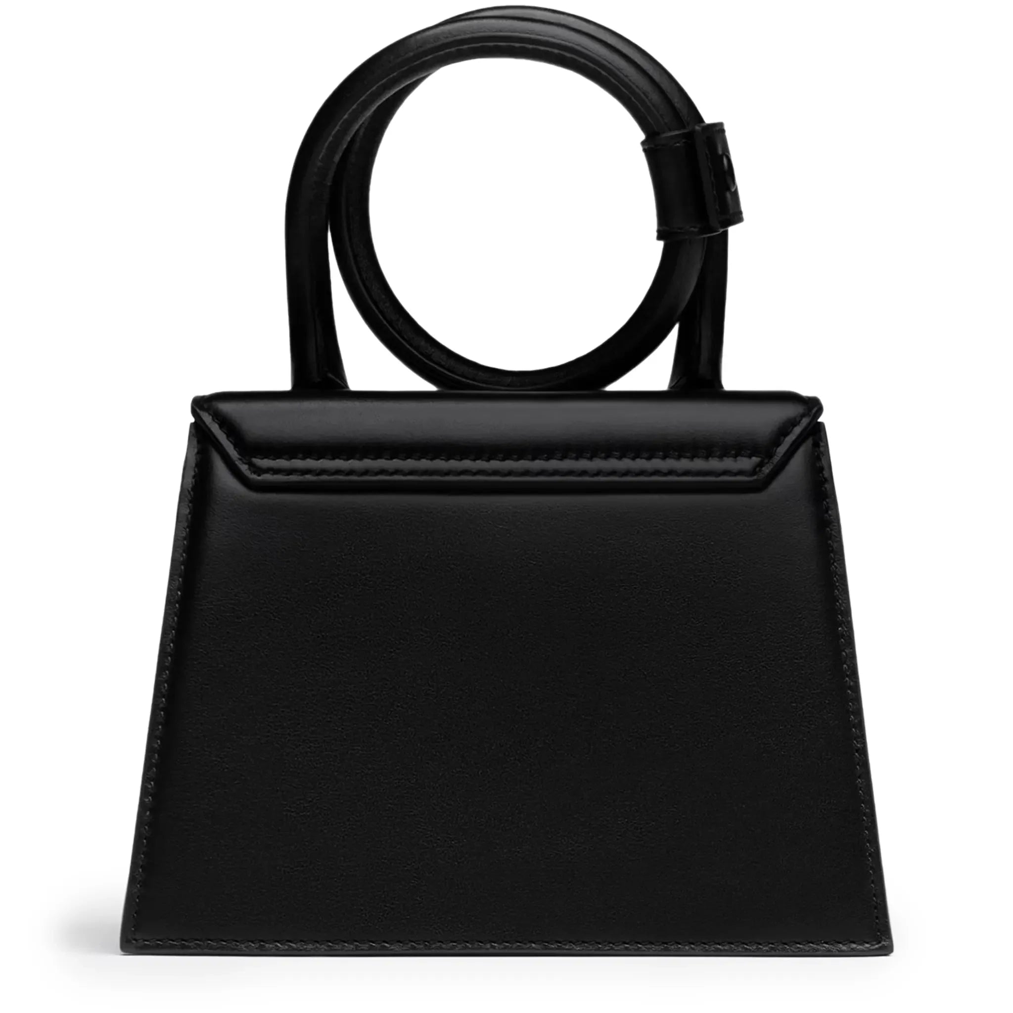 Jacquemus Le Chiquito Noeud Coiled Leather Black Handbag