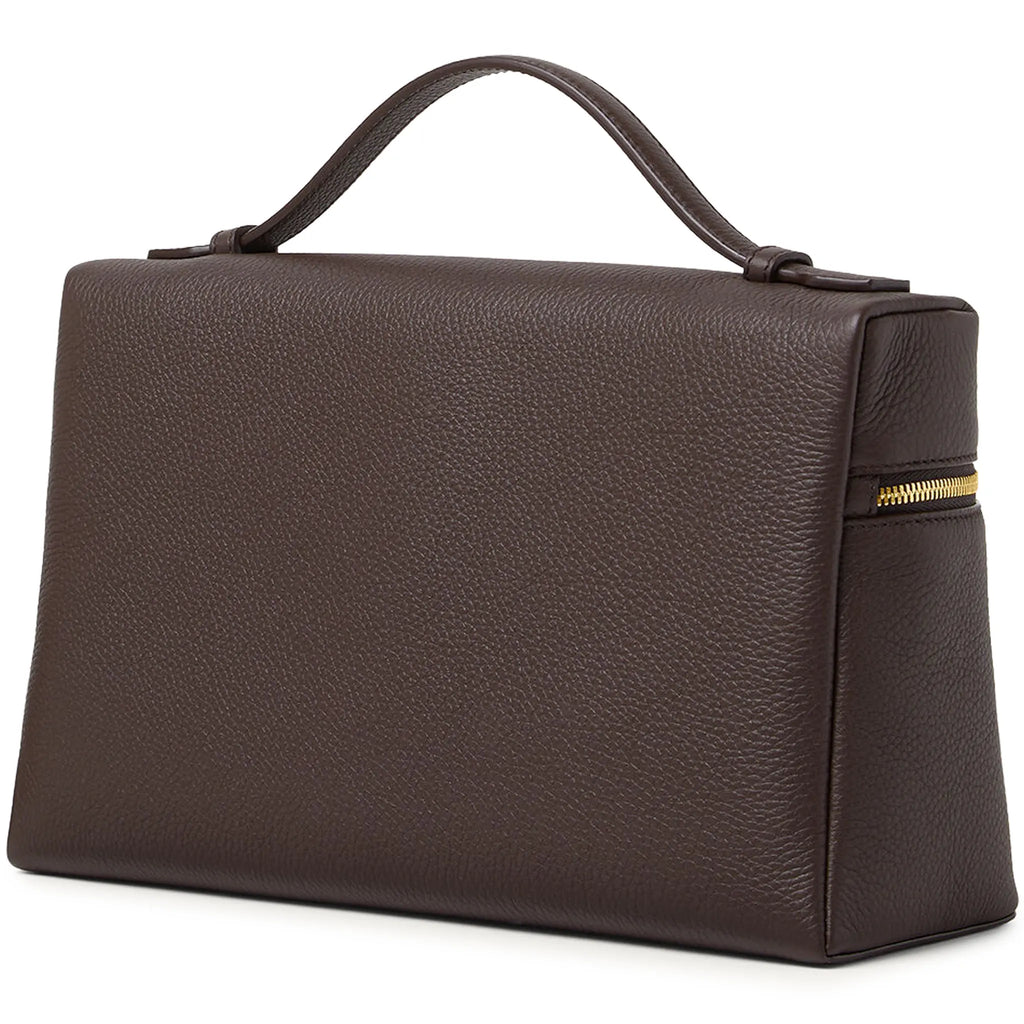 Loro Piana Extra Pocket L19 Dark Chocolate Sun Gold Shoulder Bag
