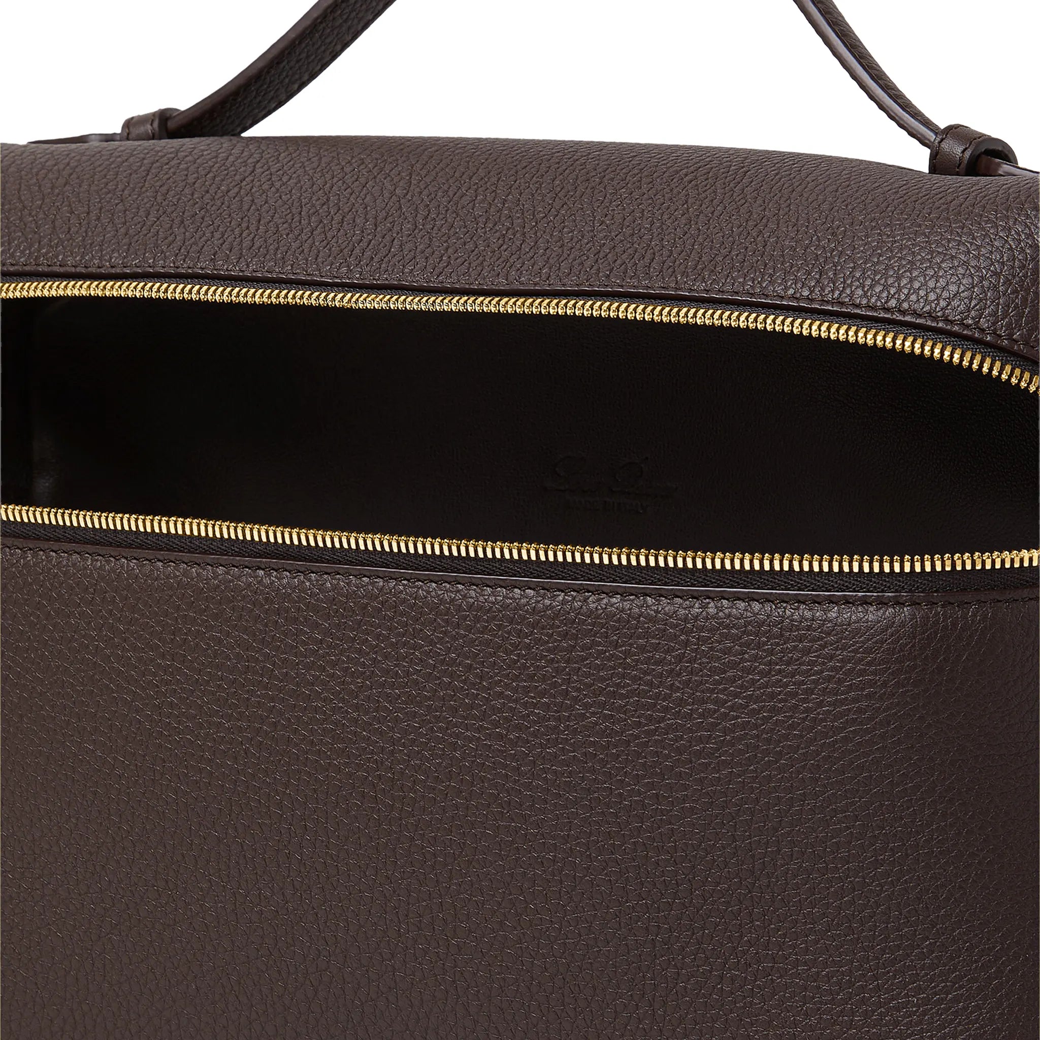Loro Piana Extra Pocket L19 Dark Chocolate Sun Gold Shoulder Bag