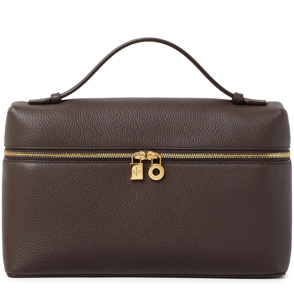 Loro Piana Extra Pocket L19 Dark Chocolate Sun Gold Shoulder Bag