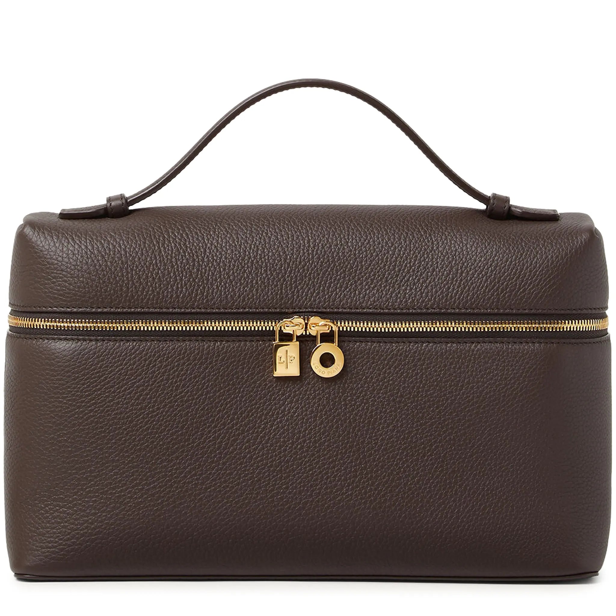 Loro Piana Extra Pocket L19 Dark Chocolate Sun Gold Shoulder Bag
