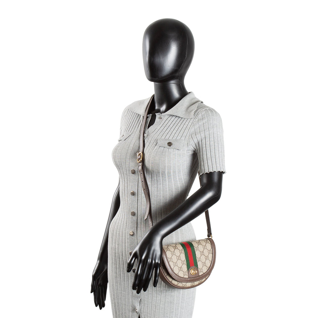 GUCCI GG Supreme Ophidia Mini Flap Crossbody
