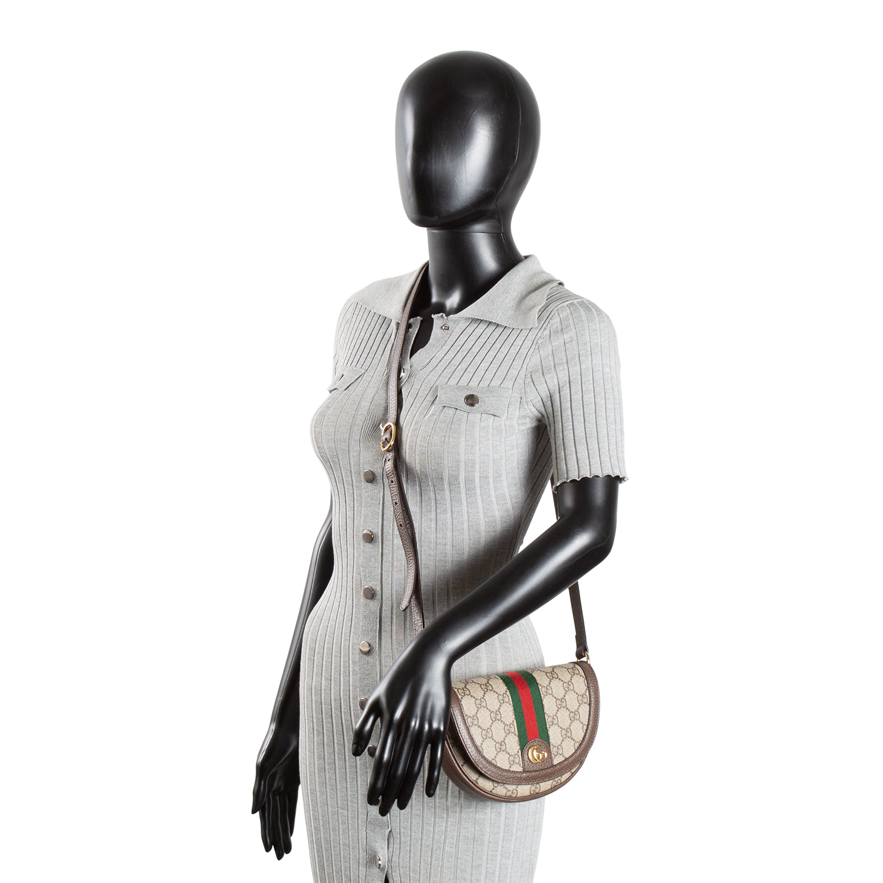 GUCCI GG Supreme Ophidia Mini Flap Crossbody