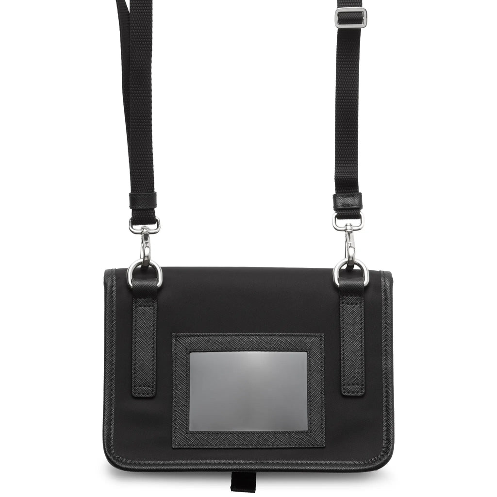 Prada Re-Nylon Saffiano Leather Black Smartphone Case