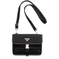 Prada Re-Nylon Saffiano Leather Black Smartphone Case
