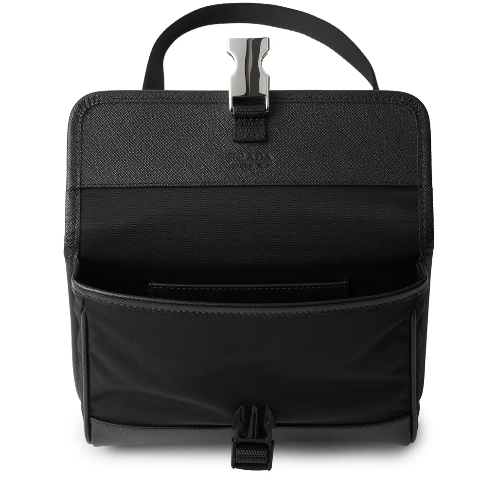 Prada Re-Nylon Saffiano Leather Black Smartphone Case