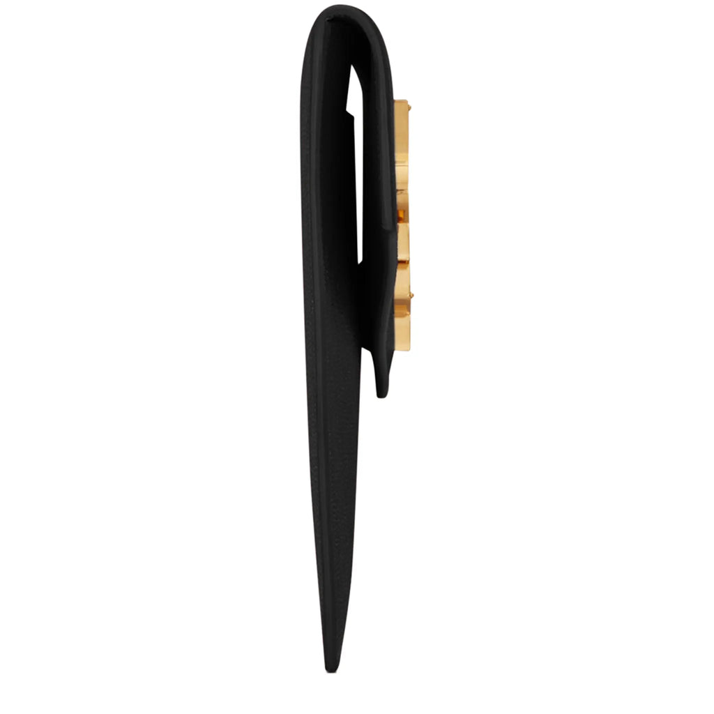 Saint Laurent Uptown Grain De Poudre Leather Black Pouch