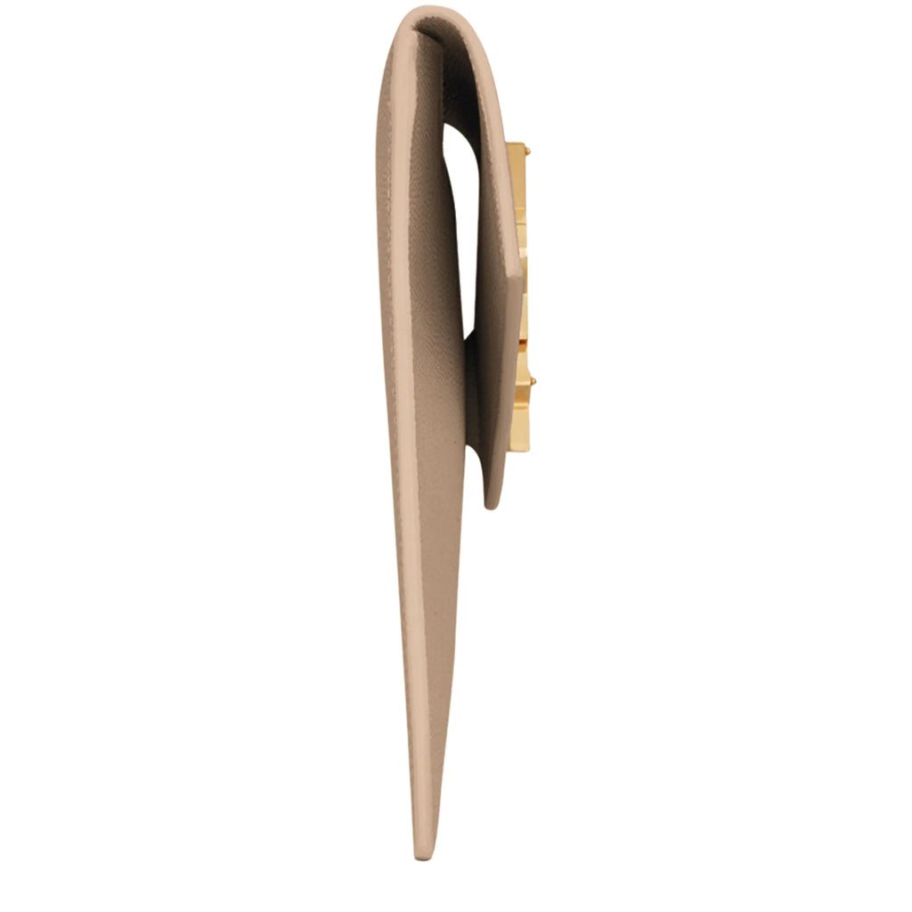Saint Laurent Uptown Grain De Poudre Leather Dark Beige Pouch